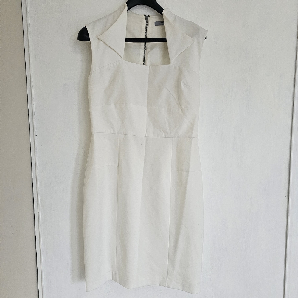 Andrew Marc Ivory Sleeveless Dress